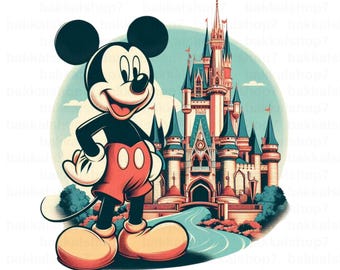 Micky Maus png, Retro Micky Maus Clipart, transparentes Design, DIGITAL DOWNLOAD