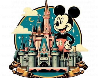 Micky Maus png, Retro Micky Maus Clipart, transparentes Design, DIGITAL DOWNLOAD
