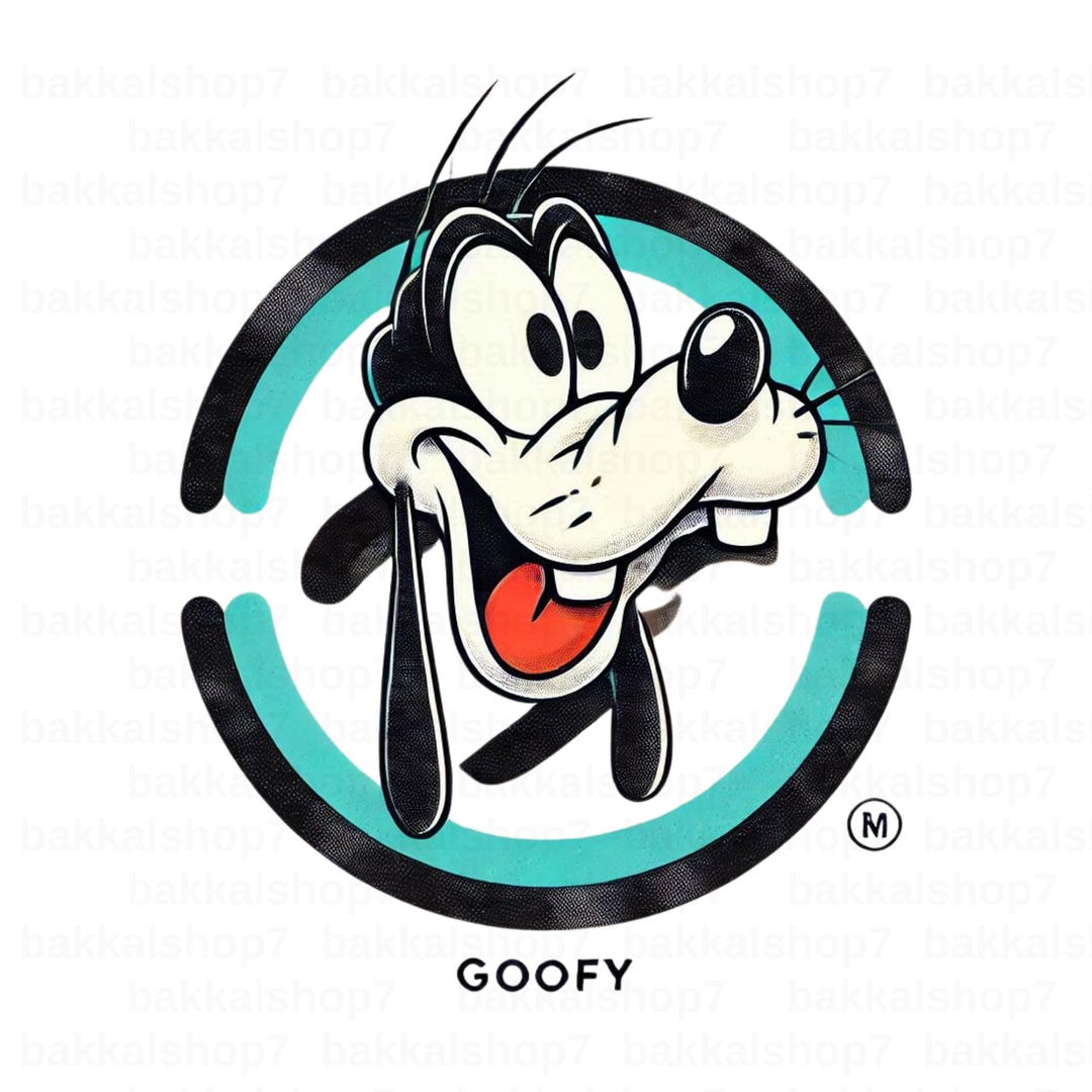Goofy Cartoon Face PNG | Classic Character Illustration | Kids Wall Art ...