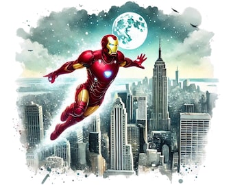 Super Hero Iron, Iron Man PNG, Hero Iron Man Clipart, Transparent Design, DIGITAL DOWNLOAD
