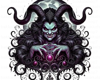 Ursula Clipart: Sea Witch PNG, design del cattivo (download digitale)