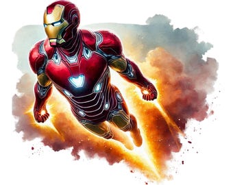 Iron Man PNG Clipart: Transparent Super Hero Design (Digital Download)