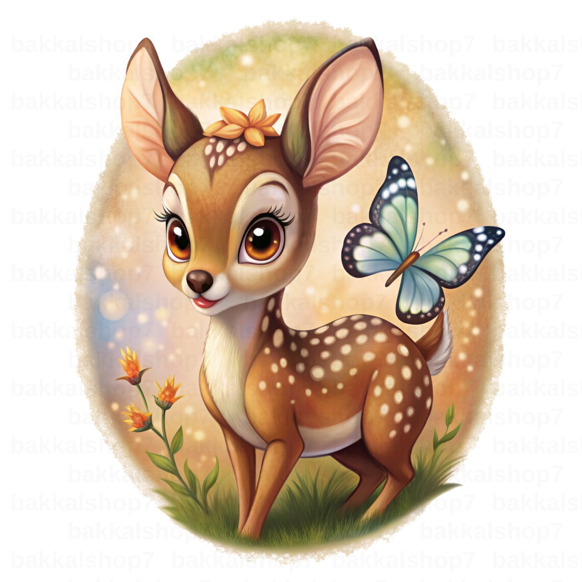 Cute Bambi Clipart, Bambi Png, Transparent Design, DİGİTAL DOWNLOAD - Etsy