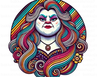 Ursula Clipart: Strega del mare PNG, Design trasparente (download digitale)