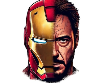 Iron Man PNG Clipart: Transparent Super Hero Design (Digital Download)