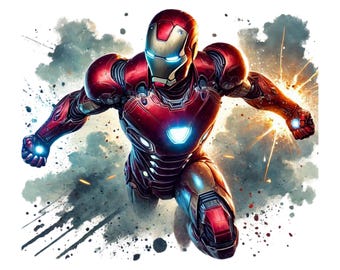 Iron Man PNG Clipart: Transparent Super Hero Design (Digital Download)