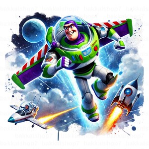 Buzz Lightyear Clipart: Toy Story PNG, Transparent Design (Digital Download)