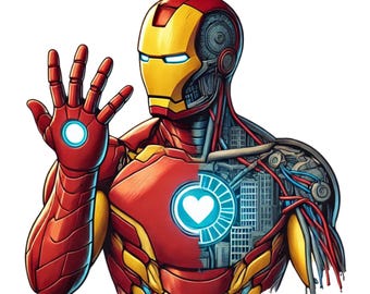 Iron Man PNG Clipart: Transparent Super Hero Design (Digital Download)
