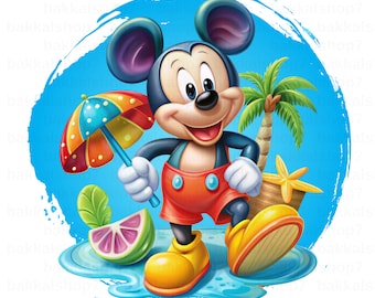 Mickey Mouse Clipart: Transparent PNG Design (Digital Download)