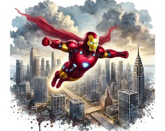 Super Hero Iron, Iron Man PNG, Hero Iron Man Clipart, Transparent Design, DIGITAL DOWNLOAD