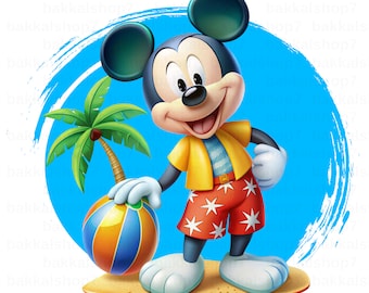 Mickey Mouse Clipart: Transparent PNG Design (Digital Download)