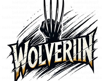 Wolverine PNG, Hero Wolverine  Clipart, Transparent Design, DIGITAL DOWNLOAD
