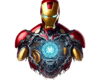 Iron Man PNG Clipart: Transparent Super Hero Design (Digital Download)