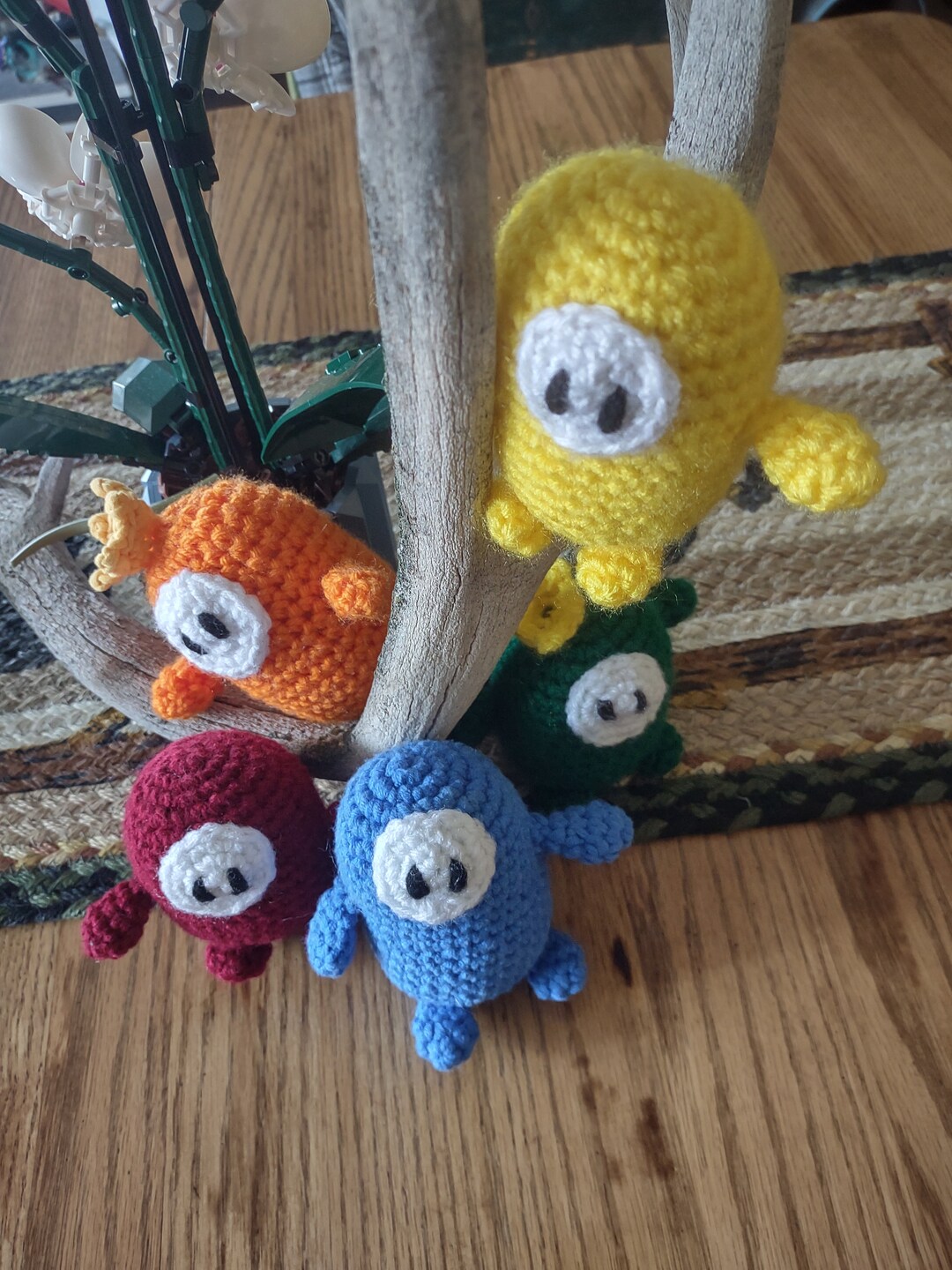 Crocheted Fall Guys Bean Etsy