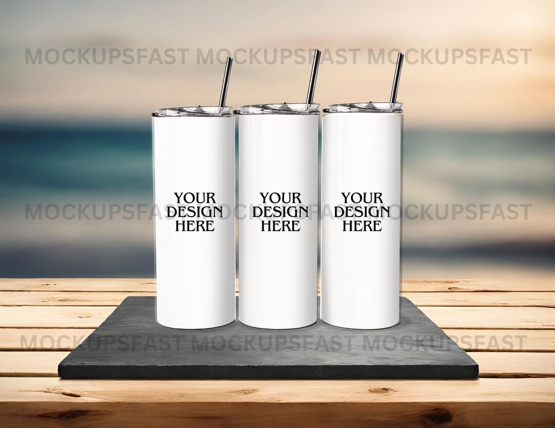 White Tumbler Mockup, Tumbler Mockup, Blank Tumbler Mockup, 20oz Skinny