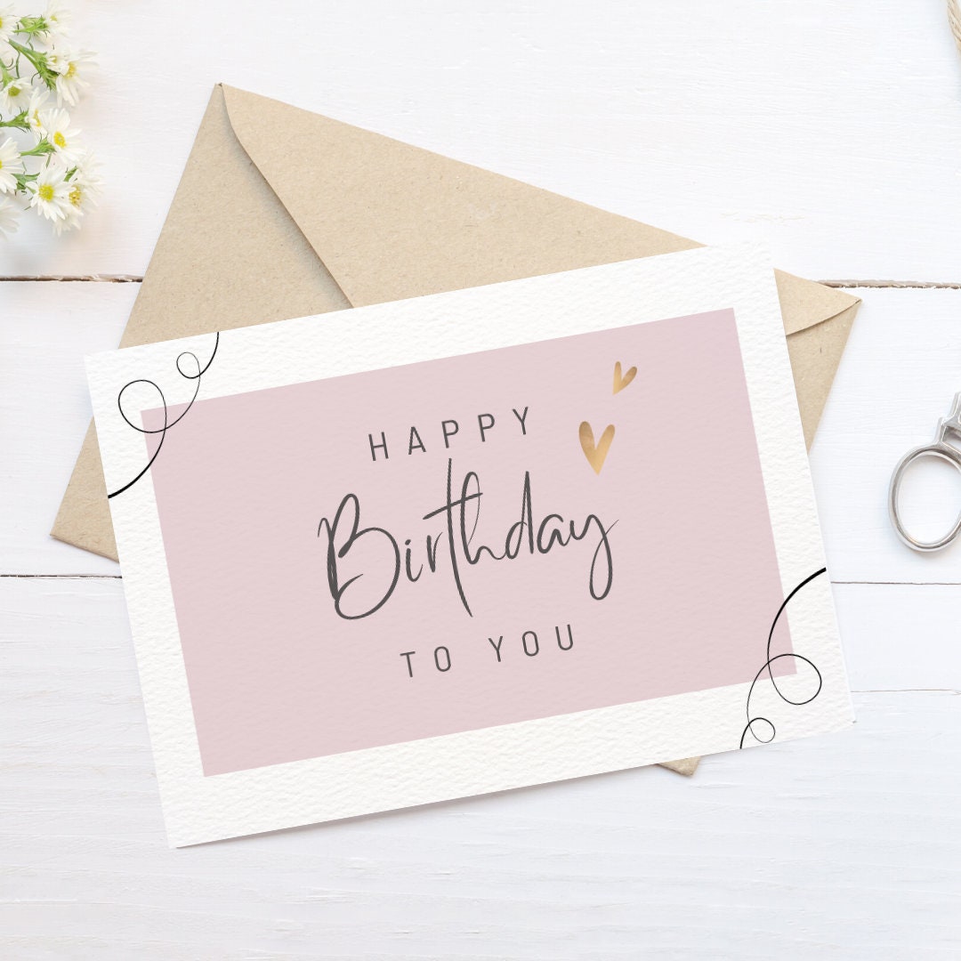 Printable Birthday Card Happy Birthday Digital Printable - Etsy.de