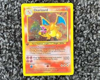 Charizard Base Set 4/102 1st Edition Handmade Holo Proxy