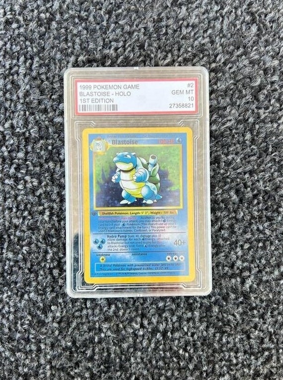 Graded Blastoise 2/102 1st Edition Handmade Holo Proxy Card