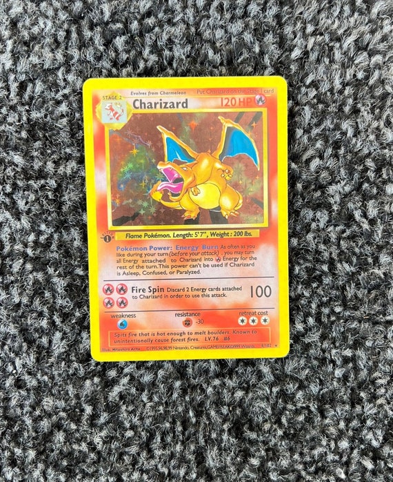Charizard Base Set 4/102 1st Edition Handmade Holo Proxy