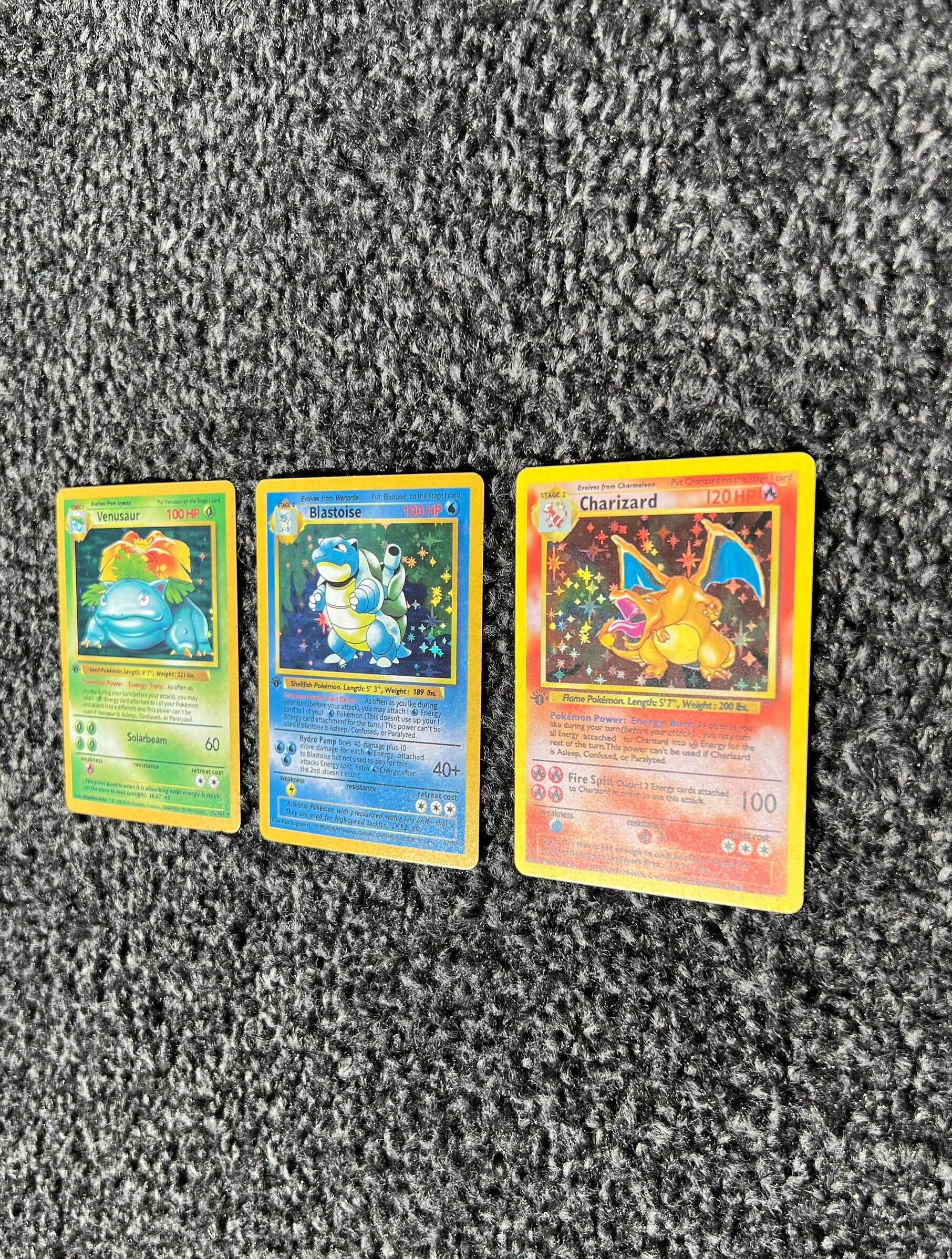 Charizard Blastoise Venusaur Base Set 1st Edition Handmade Holo