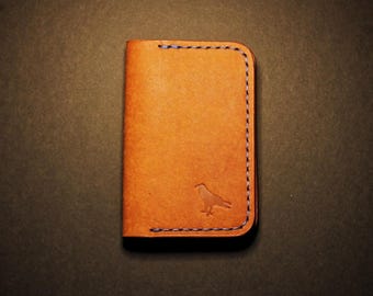 Baron Small Cardholder Wallet Bifold | Slim Minimalist Veg Tanned Leather | Handmade