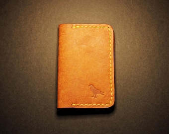 Baron Small Cardholder Wallet Bifold | Slim Minimalist Veg Tanned Leather | Handmade