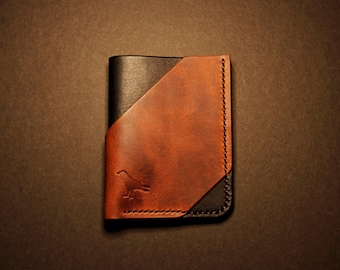 Edge Slim Leather Wallet Cardholder | Italian Veg Tanned Full Grain Leather (Made in UK)