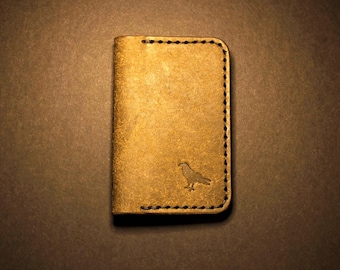 Baron Small Cardholder Wallet Bifold | Slim Minimalist Veg Tanned Leather | Handmade