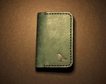 Baron Small Cardholder Wallet Bifold | Slim Minimalist Veg Tanned Leather | Handmade