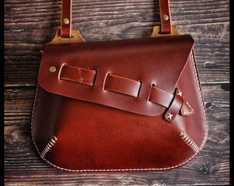 Real Leather Cross Body Bag | Handmade Foraging Pouch UK
