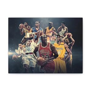Michael Jordan Poster Set NBA Wall Decal Lebron James Basketball Mural Kobe Bryant Wall Art
