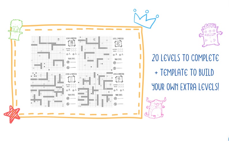 Doodle Dungeons Roll and Write Dungeon Crawl Board Game Dice Table Top ...