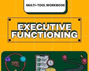 Executive Functioning Workbook | Focus Attention Memory Recall Organization Impulse Control Stop and Think Sequencing Repetition Counseling