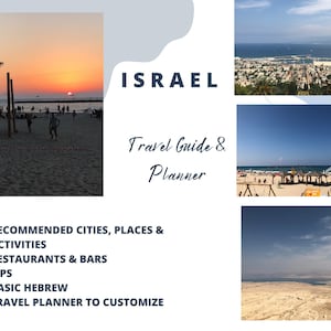 Israel Travel Guide and Planner | Jerusalem and Tel Aviv | Israel Itinerary | Israel Planner Guide| Printable guide| Printable planner
