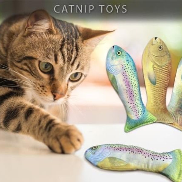 Catnip Toy - Fish & Nips - Fish Catnip Toy - Cat Toy - Premium Catnip - Cat gift