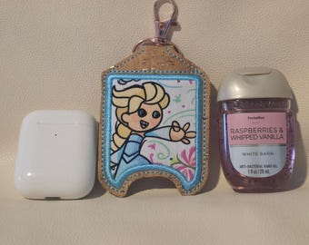 Snow queen sanitizer/airpod holder