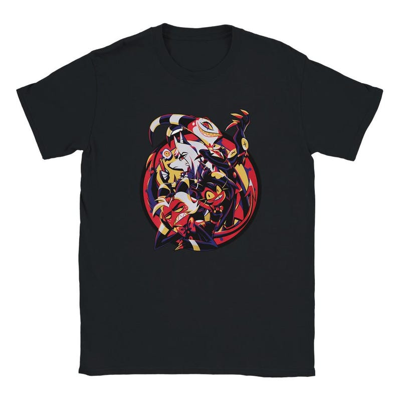 Hazbin Hotel, Helluva Boss Group, Unisex Graphic Vintage-style T-Shirt image 4