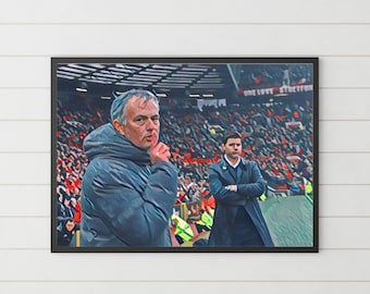 Jose Mourinho | Football Wall Art | The Special One | Manchester United | Chelsea FC Painted Art Print Poster