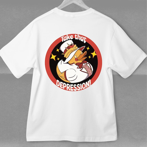 Lucifer Take That Depression Hazbin Hotel, Unisex Graphic Vintage-style T-Shirt