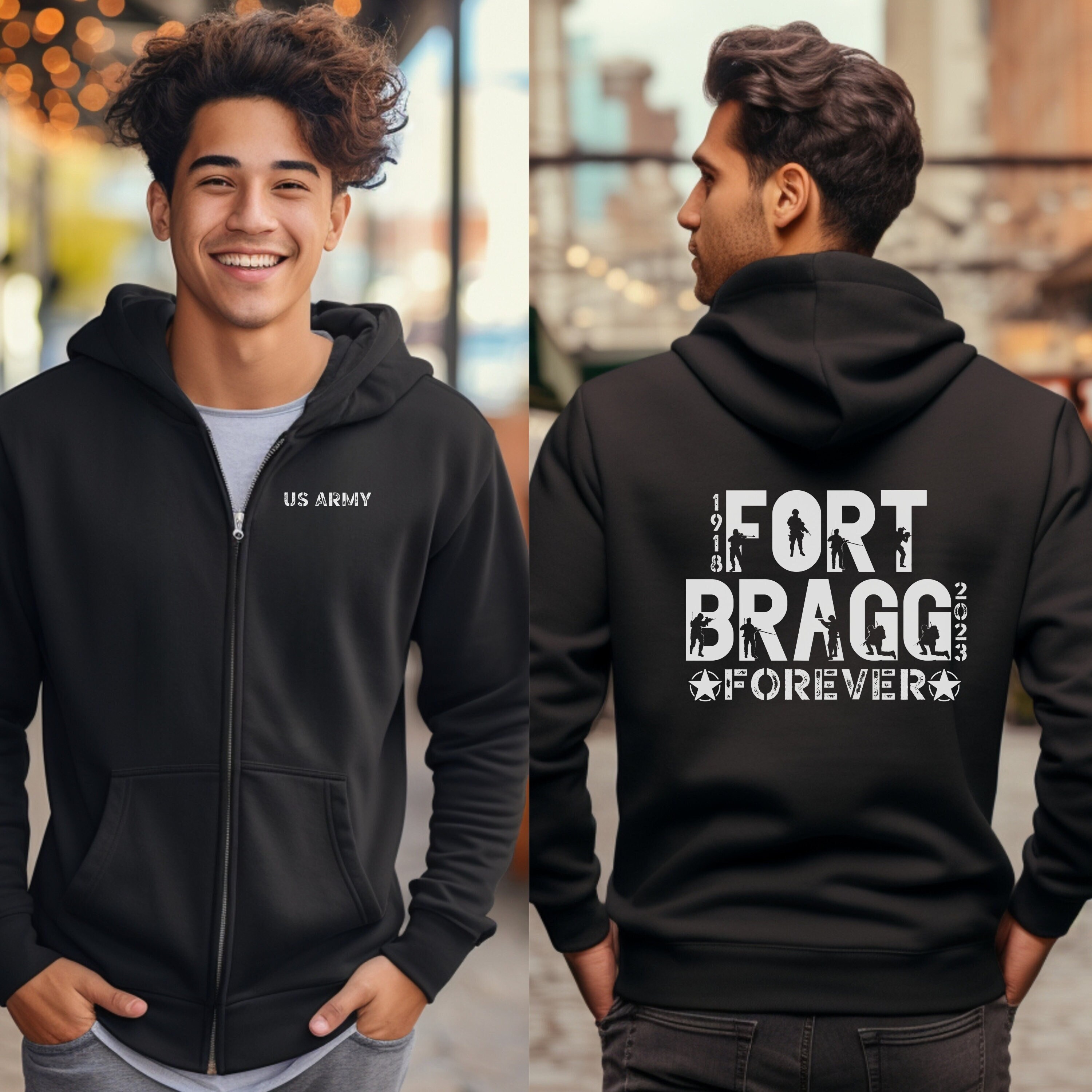Army zip up hooded sweatshirt online
