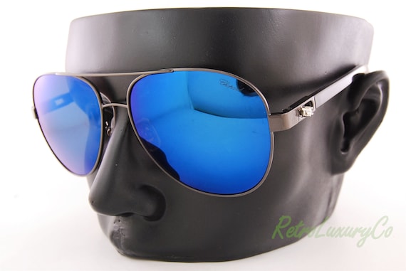 New Chopard Aviator Sunglasses Gunmetal/Black Fra… - image 1