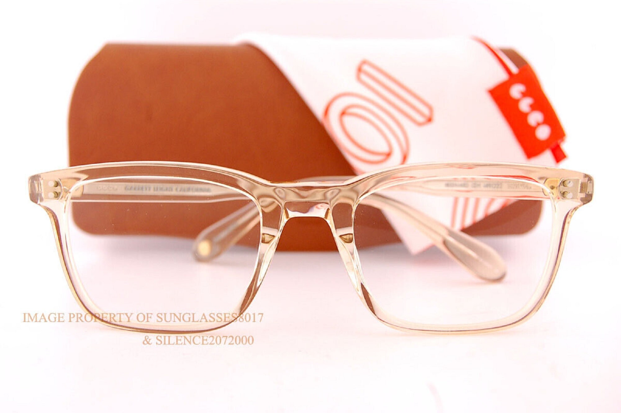 New Authentic Garrett Leight Eyeglasses Bernard Champagne Rx 