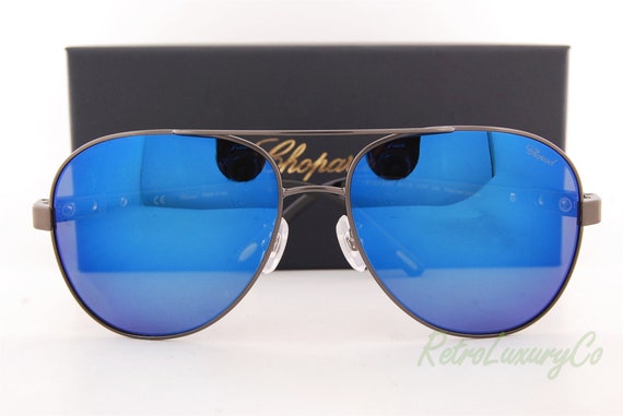 New Chopard Aviator Sunglasses Gunmetal/Black Fra… - image 2