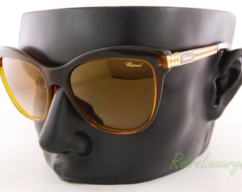 New Chopard Sunglasses Brown/Amber Frames Brown Gradient Lenses for Women old stock
