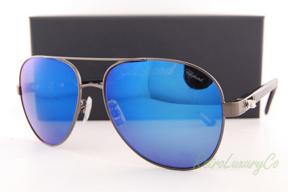 New Chopard Aviator Sunglasses Gunmetal/Black Fra… - image 3
