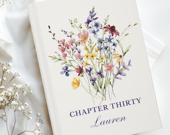 Personalized 30th Birthday Journal: Floral Milestone Gift
