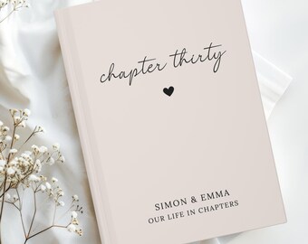 Our Life In Chapters Personalized Journal Couple Memory Keepsake Book Wedding Anniversary Gift The Story of Us Valentines Day Present Love