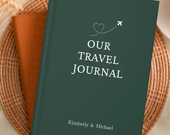 Personalized Travel Journal Adventure Book Couple Gift for Boyfriend, Custom Honeymoon Gift Bucket List Journal, World Traveler Travel Gift