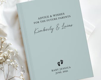 Personalized Baby Shower Guest Book: Advice & Wishes Keepsake