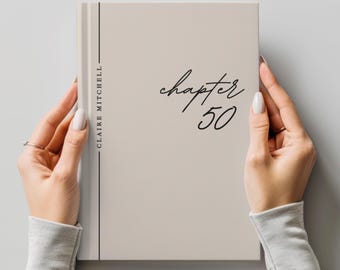 Chapter 50 Journal, Personalized 50th Birthday Gift for Him or Her, Custom Name Notebook, 50 Year Milestone Keepsake Gift